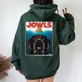 Black Lab Jowls Labrador Retriever Mom Top Dad Women Oversized Hoodie Back Print Forest