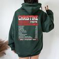 Christine Facts Christine Name Women Oversized Hoodie Back Print Forest