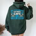 Ex-Husband Joke My Favorite Ex-Wife Gave Me This Women Oversized Hoodie Back Print Forest
