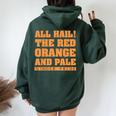 Ginger Redhead I Love Red Hair Graphic Ginger Women Oversized Hoodie Back Print Forest