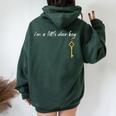 I'm A Little Door Key Nerdy Bad Dorky Mom Dad Joke Women Oversized Hoodie Back Print Forest