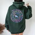 Laughing Hyena Mom Spiral Tie Dye Mother's Day Women Oversized Hoodie Back Print Forest