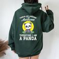 Pandas Animal Zoo Pandas Are Awesome Cute Panda Bear Women Oversized Hoodie Back Print Forest