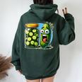 Pickle Surprise Women Women Oversized Hoodie Back Print Forest