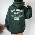 Presbyterian Christian Minister Pastor Women Oversized Hoodie Back Print Forest