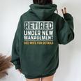 Retirement I Am Not Retired See Wife For Details Women Oversized Hoodie Back Print Forest