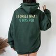 Sarcastic I Forget What Eight Was For Women Oversized Hoodie Back Print Forest