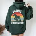 Future Veterinarian Boy Girl Veterinary Vet Costume Women Oversized Hoodie Back Print Forest