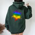 Gay Flag Pride Rainbow Top Exploding Love Lgbtq Flag Women Oversized Hoodie Back Print Forest