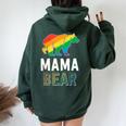 Gay Mama Bear Proud Mom Lgbtq Parent Lgbt Mother Women Oversized Hoodie Back Print Forest