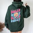 Girl Retro Personalized Dolly First Name Vintage Style Women Oversized Hoodie Back Print Forest