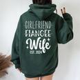 Girlfriend Fiancée Wife 2024 For Wedding And Honeymoon Women Oversized Hoodie Back Print Forest