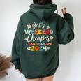 Girls Weekend 2024 Cheaper Than A Therapy Matching Girl Trip Women Oversized Hoodie Back Print Forest