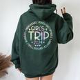 Girls Trip 2024 Weekend Vacation Matching Besties Women Oversized Hoodie Back Print Forest