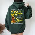 Goded Me Two Titles Mom And Nana African Woman Mothers Women Oversized Hoodie Back Print Forest