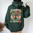 Goodbye 5Th Grade Graduation To Middle School Hello Summer Women Oversized Hoodie Back Print Forest
