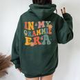 In My Grammie Era Christmas Flower Butterfly Xmas Holida Women Oversized Hoodie Back Print Forest