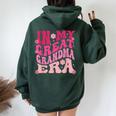 In My Grammy Era Baby Announcement Grandma Mother's Day Women Oversized Hoodie Back Print Forest