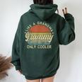 Grammy Like A Grandma Only Cooler Mother's Day Grammy Women Oversized Hoodie Back Print Forest