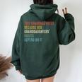 This Grandma Votes Because Her Granddaughters Rights Women Oversized Hoodie Back Print Forest