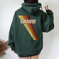 Gravy Seventies 70'S Cool Vintage Retro Style Women Oversized Hoodie Back Print Forest