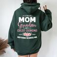 Great Grandma Nothing Scares Christmas Birthday Women Oversized Hoodie Back Print Forest