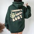 Groovy Somebody's Feral Aunt Somebody's Feral Aunt Women Oversized Hoodie Back Print Forest