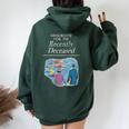 Handbook For The Recently Deceased Pre-Distressed Women Oversized Hoodie Back Print Forest