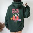 Hap Pee Kidney Urology Nurse Nephrology Bunny Easter Day Women Oversized Hoodie Back Print Forest