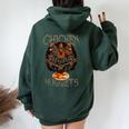 Hardcore Chicken Nuggets Rock & Roll Band Women Oversized Hoodie Back Print Forest