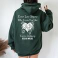 Heart Oscar Wilde Irish Poet Author Never Love Valentine Mom Women Oversized Hoodie Back Print Forest