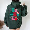 Ho Ho Ho Labor And Delivery Nurse Christmas Mother Baby Women Oversized Hoodie Back Print Forest