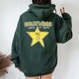 Hollywood Walk Of Shame Cool Sarcastic Humor Star Women Oversized Hoodie Back Print Forest