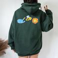 Hose Bee Lion Graphic Animal Women Oversized Hoodie Back Print Forest