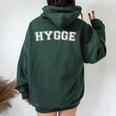 Hygge Colorful Rainbow Cozy Danish Hygge Women Oversized Hoodie Back Print Forest