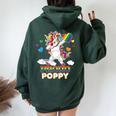 I'm A Proud Lgbt Gay Poppy Pride Dabbing Unicorn Rainbow Les Women Oversized Hoodie Back Print Forest