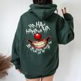 Insane Scary Woman Clown Posse Creepy Women Oversized Hoodie Back Print Forest