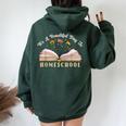 It's A Beautiful Day To Homeschool Awesome Homeschooling Mom Women Oversized Hoodie Back Print Forest