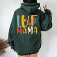 Ivf Mama Rainbow Ivf Mom Groovy Transfer Day Women Oversized Hoodie Back Print Forest