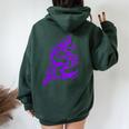 Japanese Snake Vintage Tattoo Graphic Women Oversized Hoodie Back Print Forest