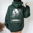 Jesus He Is Rizzin' Basketball Easter Christian Religious Women Oversized Hoodie Back Print Forest