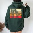 Jesus The Way Truth Life Bible Verse Christian Faith Worship Women Oversized Hoodie Back Print Forest