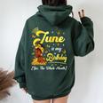 June Is My Birthday African American Woman Birthday Queen Women Oversized Hoodie Back Print Forest