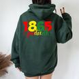 Junenth 1865 For June 19 Freedom Day Junenth Women Oversized Hoodie Back Print Forest