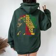 Junenth 2024 Celebrate Black Freedom History Month Women Oversized Hoodie Back Print Forest