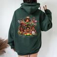 Junenth Black Queen African Melanin Black History Women Oversized Hoodie Back Print Forest