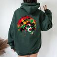 Junenth Black History Dope Proud Queen Women Oversized Hoodie Back Print Forest