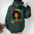 Junenth Remembering My Ancestor Freedom African Women Women Oversized Hoodie Back Print Forest
