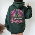 Just A Girl Who Loves Bigfoot Sasquatch For N Girls Women Oversized Hoodie Back Print Forest