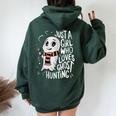 Just A Girl Who Loves Ghost Hunting Ghost Hunter Women Women Oversized Hoodie Back Print Forest